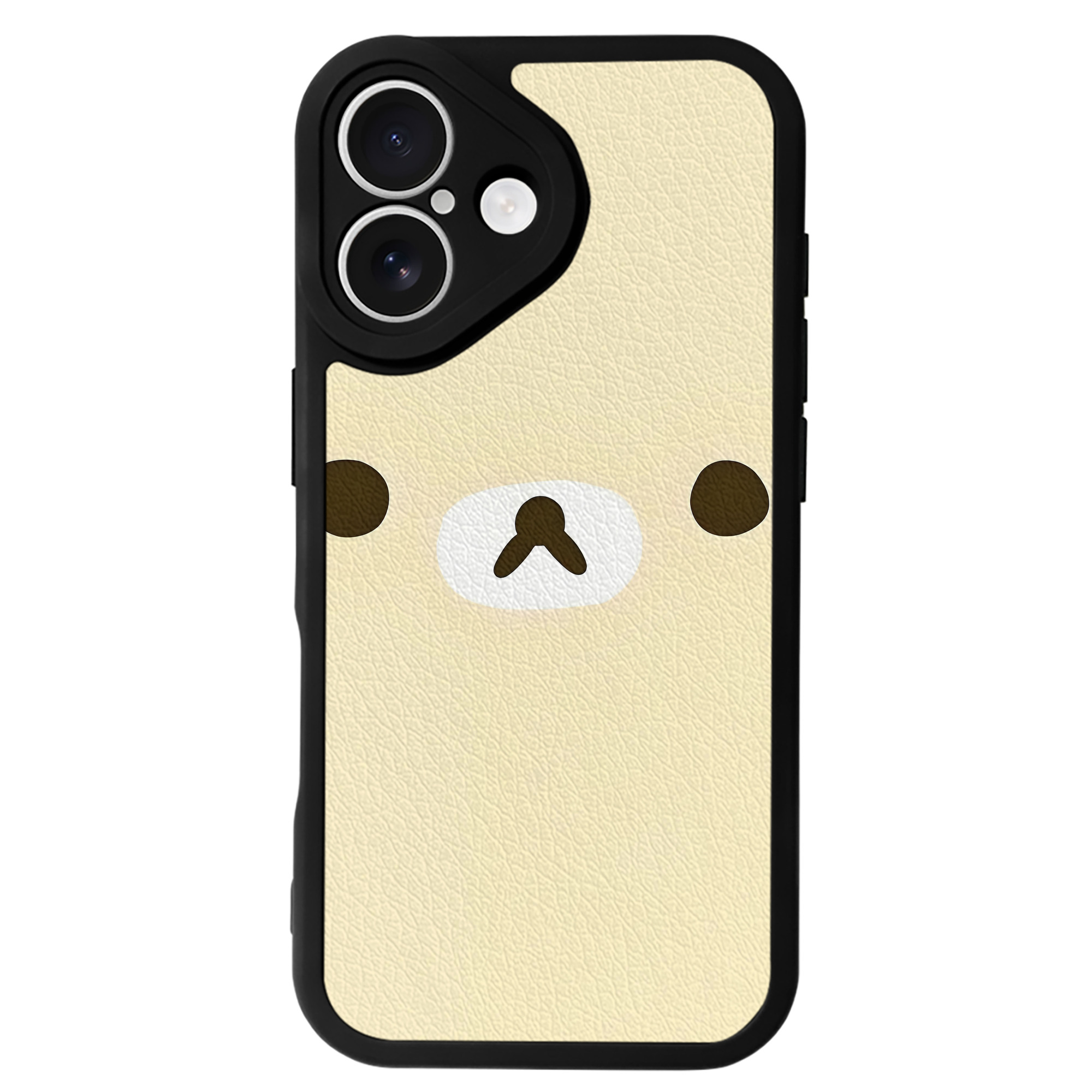 （画像用） リラックマ リラックマ キイロイトリ Rilakkuma Korilakkuma Kiiroitori 【iPhone 16シリーズ対応】シリコンスマホケース（レザー調） 材質：シリコン